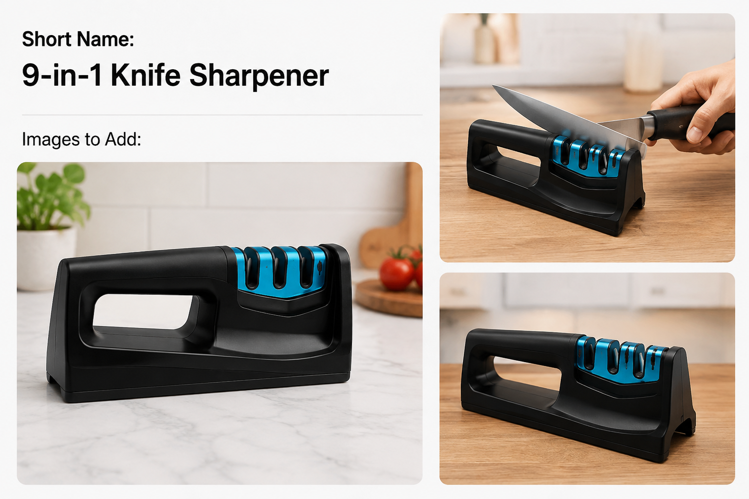 9-in-1 knife sharpener